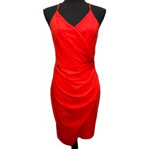 Lucen by Nikibiki Mini Dress Women's Size Medium Red Spaghetti Strap Stretch